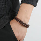 Vintage Leather Rope Bracelet Charm Wrap Bangle