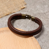 Vintage Leather Rope Bracelet Charm Wrap Bangle