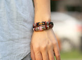 Casual Women Crystal Beads Bracelet Wrap Vintage Multi-layer