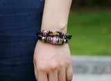 Casual Women Crystal Beads Bracelet Wrap Vintage Multi-layer
