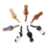 Cat Animal Pendants Multicolor Enamel Metal Charms DIY Making Women Jewelry