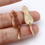 Cat Animal Pendants Multicolor Enamel Metal Charms DIY Making Women Jewelry