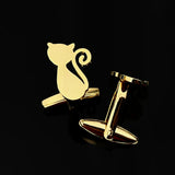 Cat Box Cufflinks for Men Women Shirt Sleeve Buckle Clasp Wrist Clip