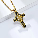 Celtic Knot Cross Pendant Necklace Norse Viking Stainless Steel Gift