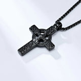 Celtic Knot Cross Pendant Necklace Norse Viking Stainless Steel Gift