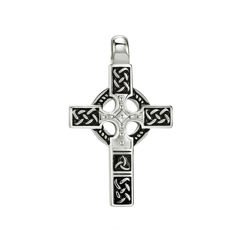 Celtic Knot Cross Pendant Necklace Norse Viking Stainless Steel Gift