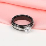 Heart Shaped Wedding Rings Zircon Engagement Jewelry