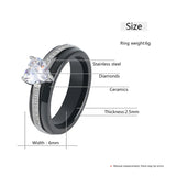 Heart Shaped Wedding Rings Zircon Engagement Jewelry