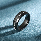 Zircon Ceramic Ring for Women Wedding Christmas