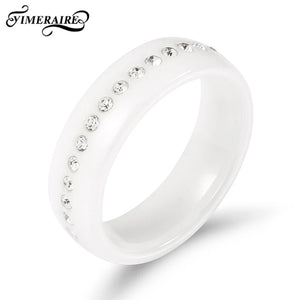 Zircon Ceramic Ring for Women Wedding Christmas