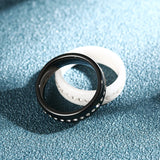 Zircon Ceramic Ring for Women Wedding Christmas