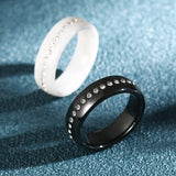 Zircon Ceramic Ring for Women Wedding Christmas