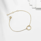 18K Personalized Chain Bracelets Women Round Bangle Stainless Steel