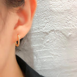 925 Silver Minimalist Zircon Geometric Studs
