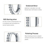925 Silver Minimalist Zircon Geometric Studs