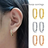925 Silver Minimalist Zircon Geometric Studs