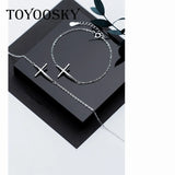 925 Silver Cross Charm Bracelet Faith Christian Bangle
