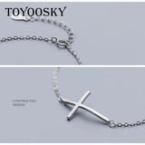 925 Silver Cross Charm Bracelet Faith Christian Bangle