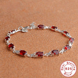 Plata 925 Sterling Silver Heart Charm Bracelet Wedding Birthday Vintage Jewelry