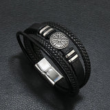 Men Leather Bracelet Multi-layer Braided Leather Bracelet