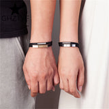 Double Layer Silicon Bracelet Stainless Steel Bangle