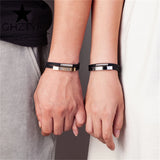 Double Layer Silicon Bracelet Stainless Steel Bangle