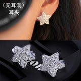 Charm Clip on Earring Simulated Pearl Crystal Wedding Jewelry
