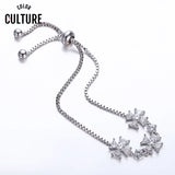 CZ Charm Chain Bracelet for Women Wedding Jewelry