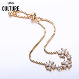 CZ Charm Chain Bracelet for Women Wedding Jewelry