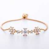 CZ Charm Chain Bracelet for Women Wedding Jewelry
