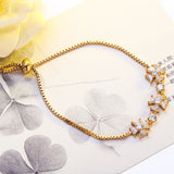 CZ Charm Chain Bracelet for Women Wedding Jewelry