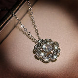 925 Silver Zircon Geometric Pendant Necklace for Women