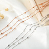 Women's Charm Stainless Steel Beads Anklets Rose Foot Jewelry Gift