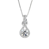 Sapphire Bridal Necklace 925 Sterling Silver Wedding Jewelry
