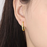 925 Sterling Silver Minimalist Zircon Stud Earrings
