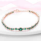 S925 Silver Adjustable Gemstone Bracelet for DIY Charms