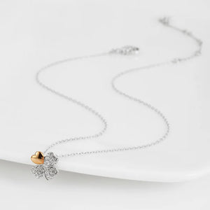 Sterling Silver Four-leaf Clover Necklace - Small Fresh Lucky Element