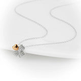 Sterling Silver Four-leaf Clover Necklace - Small Fresh Lucky Element