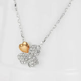 Sterling Silver Four-leaf Clover Necklace - Small Fresh Lucky Element