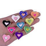 Two-Color Retro Double Heart Necklace Pendant Fine Jewelry Women's Accessories