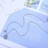 925 Silver Moon Star Necklace Zirconia Choker