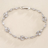 Zirconia Leaf Bracelet Women Horse Eye Zircon Chain Jewelry