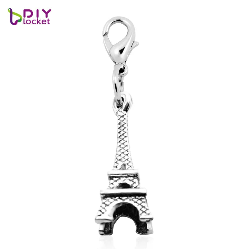 Eiffel Tower dangles necklace pendants for charm lockets