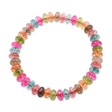 Tourmaline Crystal Flower Beads Bracelet Bangle for Women