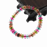 Tourmaline Crystal Flower Beads Bracelet Bangle for Women