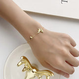18K Plated 925 Sterling Silver Butterfly Bracelet Women Bracelet