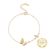 18K Plated 925 Sterling Silver Butterfly Bracelet Women Bracelet