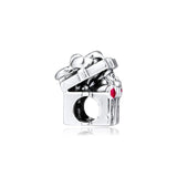 Santa in a Giftbox Charm 925 Silver Jewelry For Woman