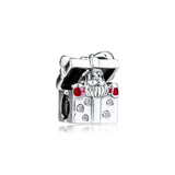 Santa in a Giftbox Charm 925 Silver Jewelry For Woman