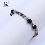 Coconut Shell Bracelet Glass Beads Gift for Her